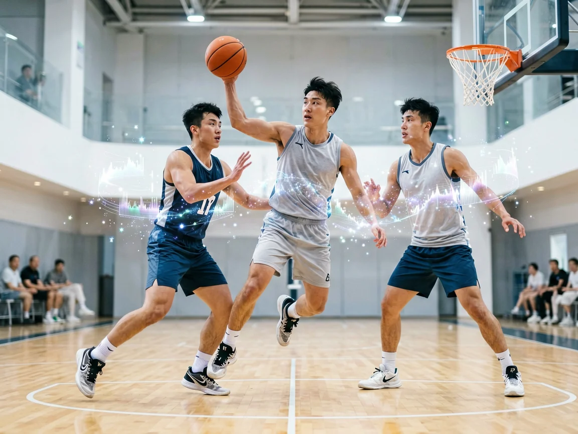 Ming现身CBA全明星赛场与新生代球员亲切互动交流